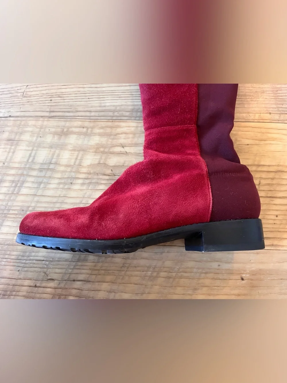 STUART WEITZMAN Women's Over-the-Knee Stretch Suede Boots- size 5.5 EUC